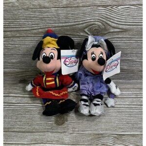 Disney Store Mickey Mouse Nutcracker Minnie Mouse Sugar Plum Ferry Bean Plush